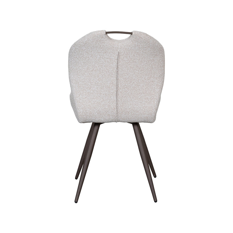 Eetkamerstoel Silly Bouclé Naturel met bronze poten 51x62x88 cm-Eetkamerstoelen-LABEL51