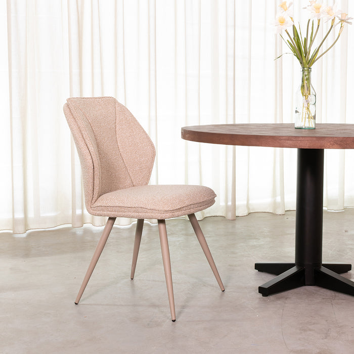 Eetkamerstoel Silvain Bouclé Beige-Eetkamerstoelen-LABEL51