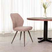 Eetkamerstoel Silvain Bouclé Mushroom met bronze poten-Eetkamerstoelen-LABEL51