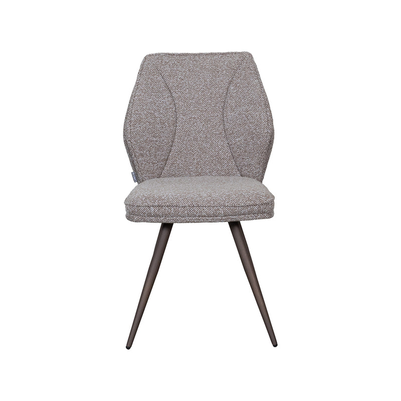Eetkamerstoel Silvain Bouclé Mushroom met bronze poten-Eetkamerstoelen-LABEL51