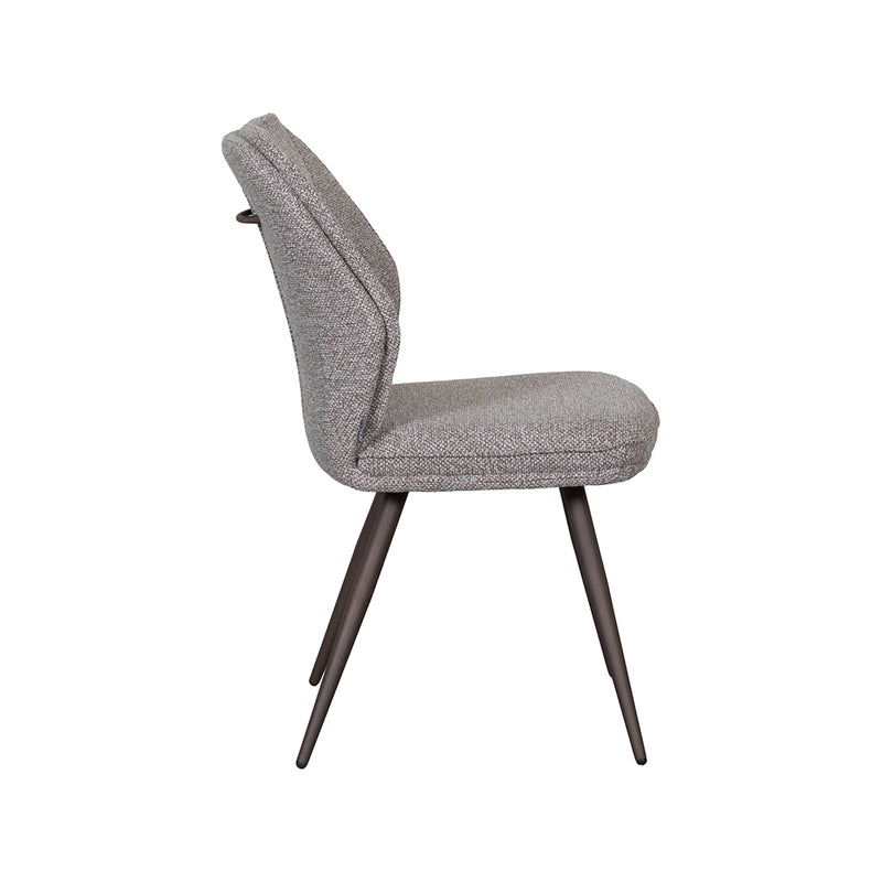 Eetkamerstoel Silvain Bouclé Mushroom met bronze poten-Eetkamerstoelen-LABEL51