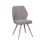 Eetkamerstoel Silvain Bouclé Mushroom met taupe poten 64x51x89 cm-Eetkamerstoelen-LABEL51