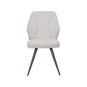 Eetkamerstoel Silvain Bouclé Naturel met bronze poten 51x64x89 cm-Eetkamerstoelen-LABEL51