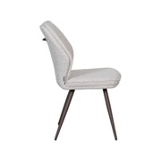 Eetkamerstoel Silvain Bouclé Naturel met bronze poten 51x64x89 cm-Eetkamerstoelen-LABEL51