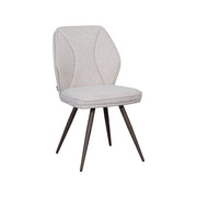 Eetkamerstoel Silvain Bouclé Naturel met bronze poten 51x64x89 cm-Eetkamerstoelen-LABEL51