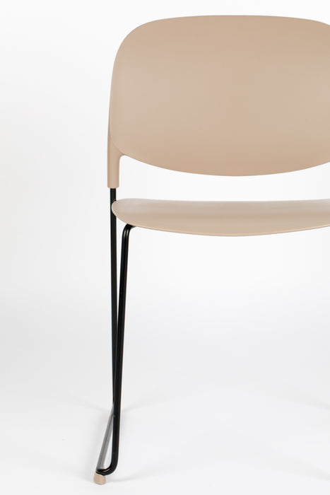 Eetkamerstoel Stacks Liver Polypropyleen Bruin 52.5x48.5 cm-Fauteuils-Creating Home