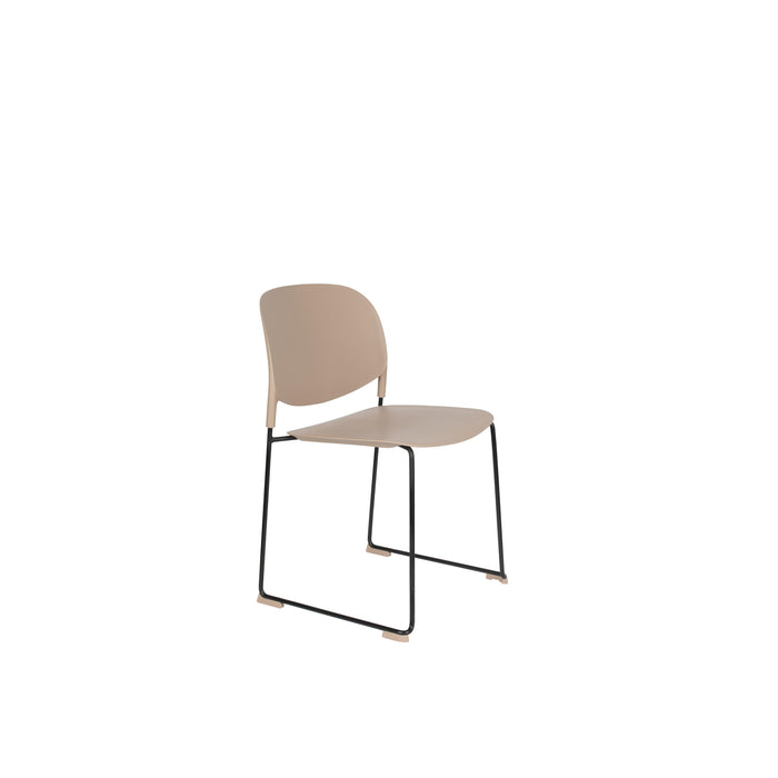 Eetkamerstoel Stacks Liver Polypropyleen Bruin 52.5x48.5 cm-Fauteuils-Creating Home