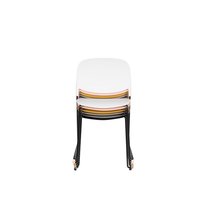 Eetkamerstoel Stacks Ochre Polypropyleen Geel 52.5x48.5 cm-Eetkamerstoelen-Creating Home