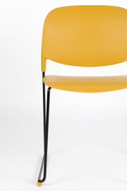 Eetkamerstoel Stacks Ochre Polypropyleen Geel 52.5x48.5 cm-Eetkamerstoelen-Creating Home