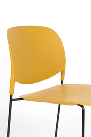 Eetkamerstoel Stacks Ochre Polypropyleen Geel 52.5x48.5 cm-Eetkamerstoelen-Creating Home