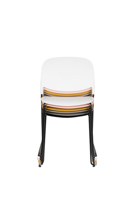 Eetkamerstoel Stacks Ochre Polypropyleen Geel 52.5x48.5 cm-Eetkamerstoelen-Creating Home
