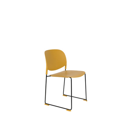 Eetkamerstoel Stacks Ochre Polypropyleen Geel 52.5x48.5 cm-Eetkamerstoelen-Creating Home