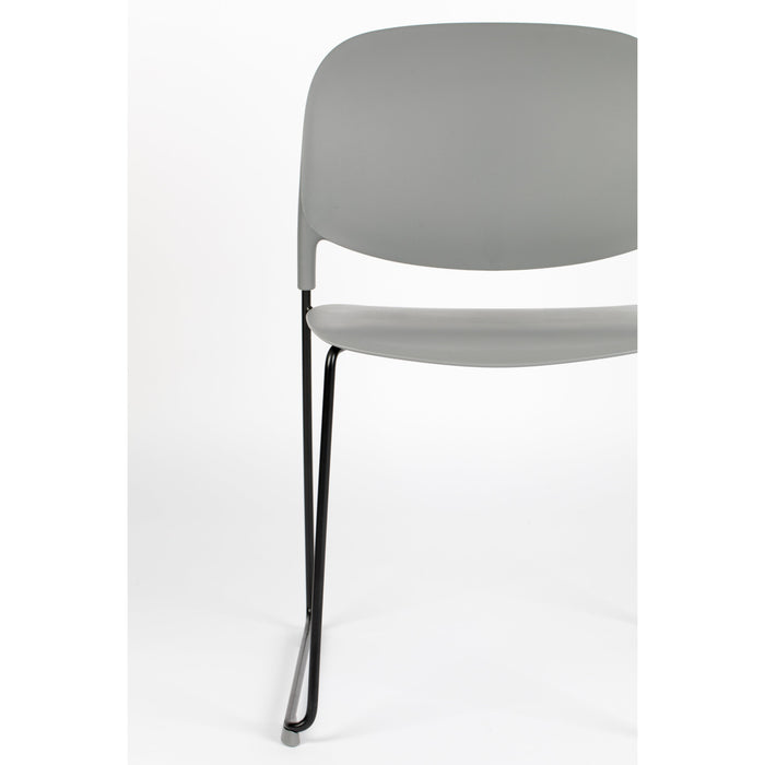 Eetkamerstoel Stacks Polypropyleen Grijs 52.5x48.5 cm-Eetkamerstoelen-Creating Home