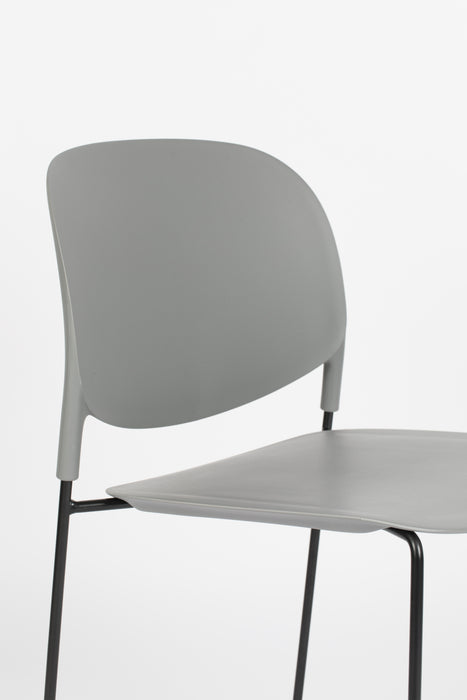 Eetkamerstoel Stacks Polypropyleen Grijs 52.5x48.5 cm-Fauteuils-Creating Home