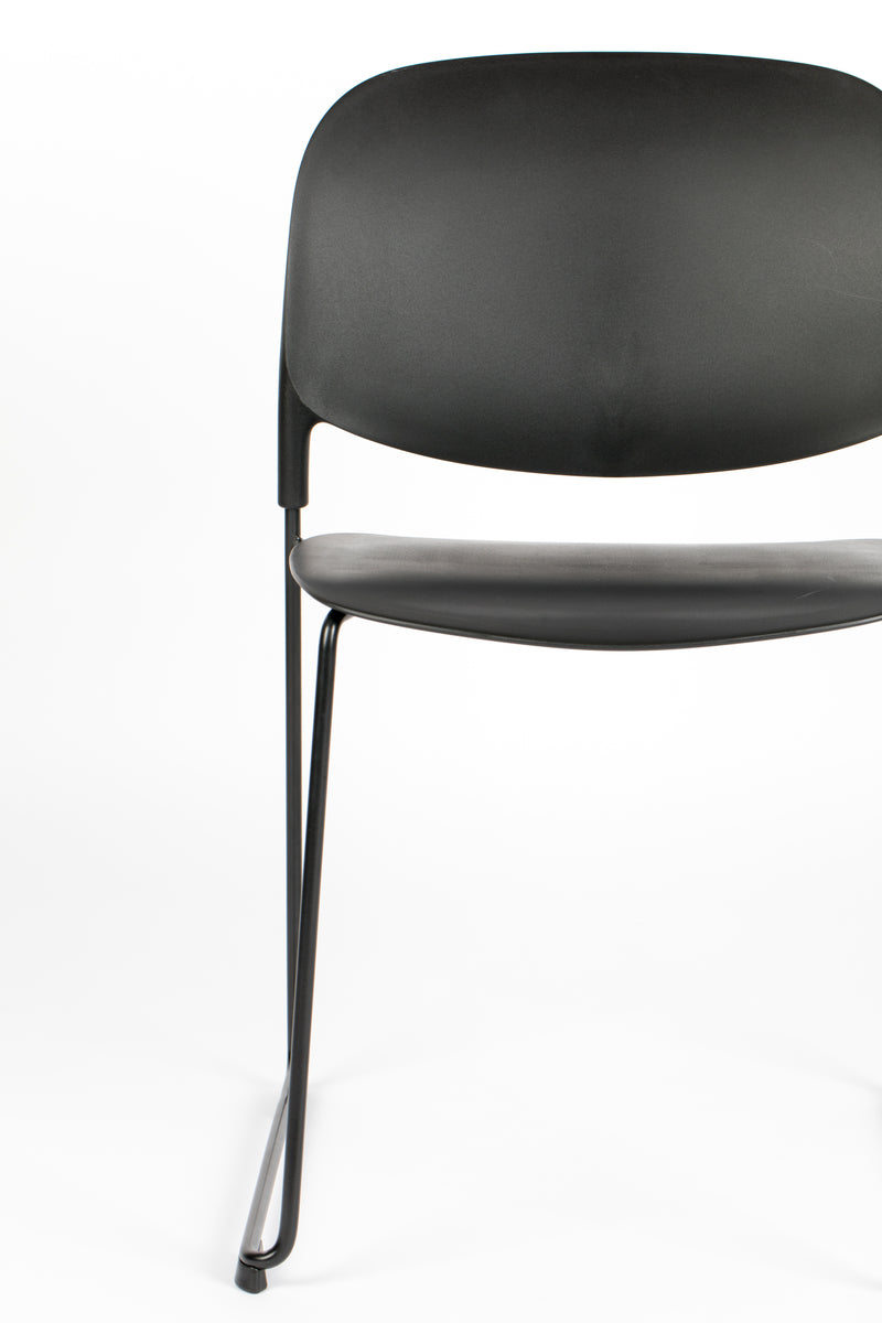 Eetkamerstoel Stacks Polypropyleen Zwart 52.5x48.5 cm-Eetkamerstoelen-Creating Home