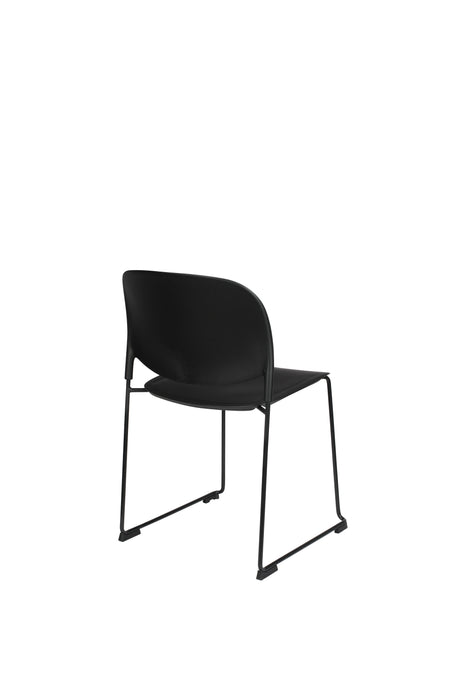 Eetkamerstoel Stacks Polypropyleen Zwart 52.5x48.5 cm-Eetkamerstoelen-Creating Home