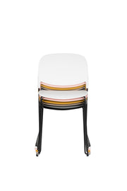 Eetkamerstoel Stacks Polypropyleen Zwart 52.5x48.5 cm-Eetkamerstoelen-Creating Home