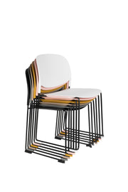 Eetkamerstoel Stacks Polypropyleen Zwart 52.5x48.5 cm-Eetkamerstoelen-Creating Home