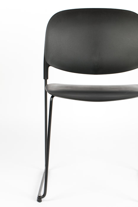 Eetkamerstoel Stacks Polypropyleen Zwart 52.5x48.5 cm-Fauteuils-Creating Home