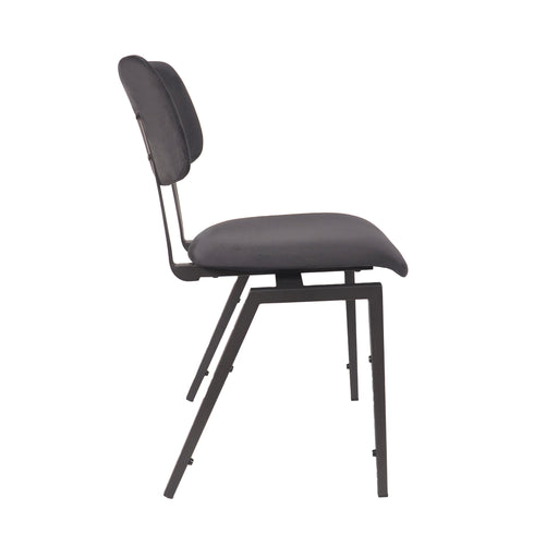 Eetkamerstoel Stapelbaar Fluweel Beige-Eetkamerstoelen-LABEL51