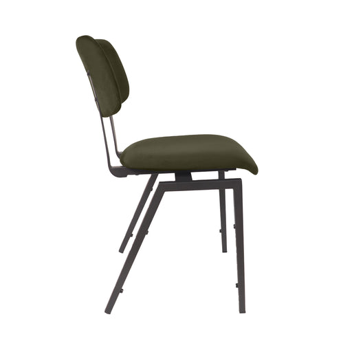 Eetkamerstoel Stapelbaar Fluweel Groen-Eetkamerstoelen-LABEL51