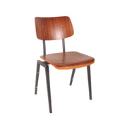 Eetkamerstoel Stapelbaar Hout Bruin 45x50x80 cm 180122733-Eetkamerstoelen-LABEL51