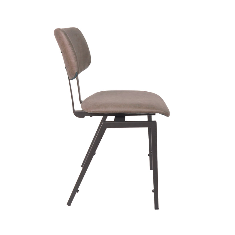 Eetkamerstoel Stapelbaar PU-Leder Taupe 45x50x81 cm-Eetkamerstoelen-LABEL51