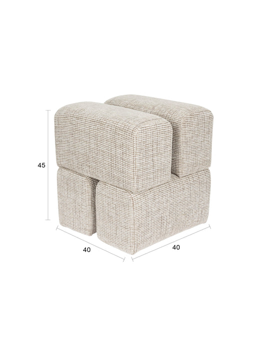 Eetkamerstoel Staple Polyester Bruin 40x40 cm-Eetkamerstoelen-Creating Home