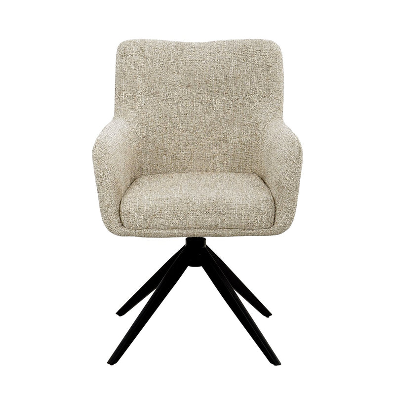 Eetkamerstoel Tara Stof Sand 62.5x58x88.5 cm-Eetkamerstoelen-Livingfurn