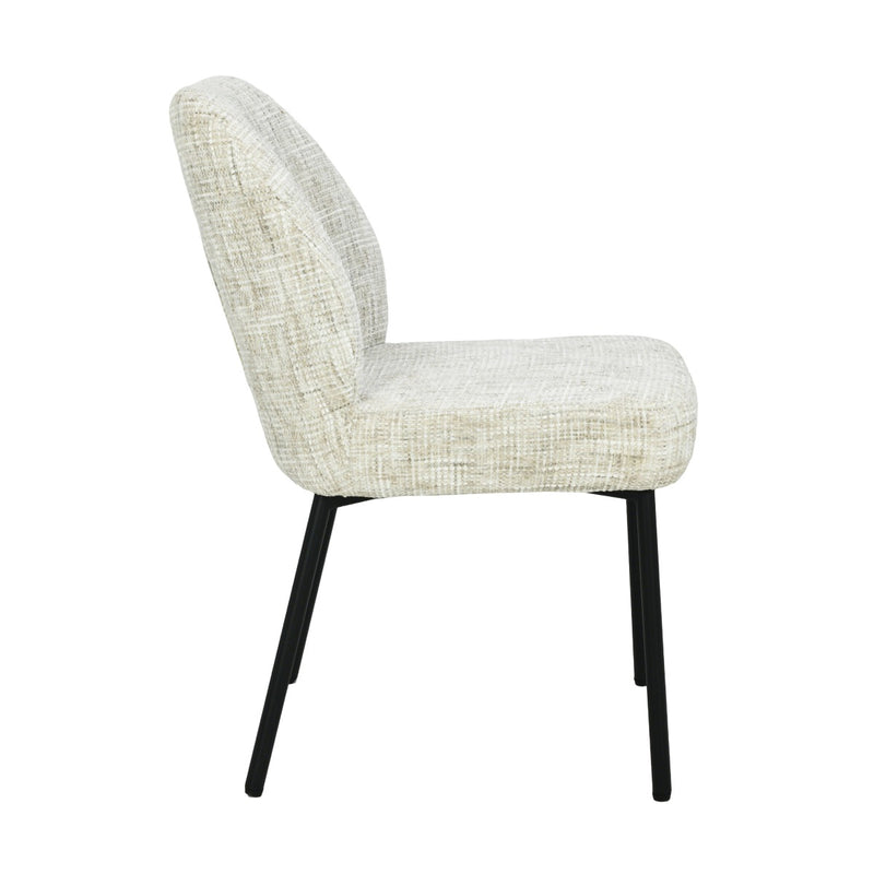 Eetkamerstoel Tess Crème 48 cm 48x63x83 cm-Eetkamerstoelen-Livingfurn