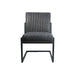 Eetkamerstoel Texas S/2-55x50x85-Grafiet/Grijs-Leder/Metaal-Eetkamerstoelen-HSM Collection
