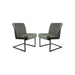 Eetkamerstoel Texas S/2-55x50x85-Groen/Grijs-Leder/Metaal-Eetkamerstoelen-HSM Collection