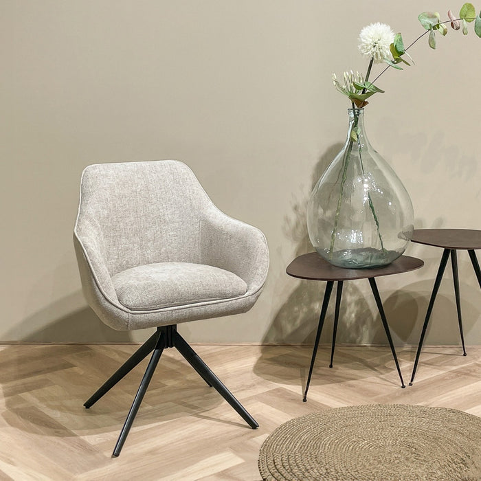 Eetkamerstoel Thomas Beige 60 cm 59x64x84 cm-Eetkamerstoelen-Livingfurn