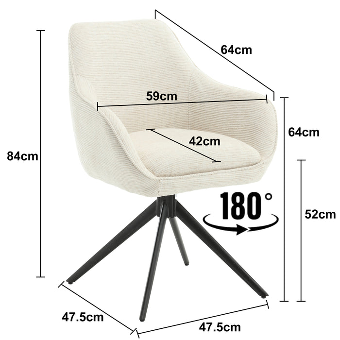 Eetkamerstoel Thomas Bruin 60 cm-Eetkamerstoelen-Livingfurn