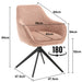 Eetkamerstoel Thomas Roze 60 cm 59x64x84 cm-Eetkamerstoelen-Livingfurn