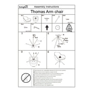 Eetkamerstoel Thomas Roze 60 cm 59x64x84 cm-Eetkamerstoelen-Livingfurn