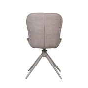 Eetkamerstoel Thorben Bruin Microvezel Taupe Metalen Frame-Eetkamerstoelen-LABEL51
