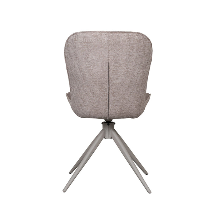 Eetkamerstoel Thorben - Bruin - Microvezel - Taupe Metalen Frame-Eetkamerstoelen-LABEL51