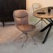 Eetkamerstoel Thorben - Bruin - Microvezel - Taupe Metalen Frame-Eetkamerstoelen-LABEL51