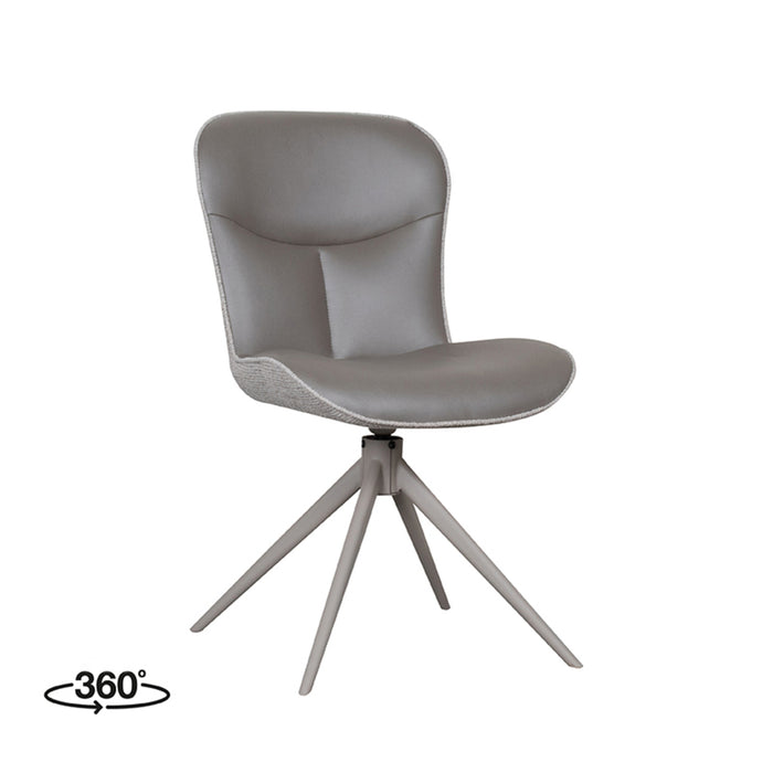 Eetkamerstoel Thorben - Forest - Microvezel - Taupe Metalen Frame-Eetkamerstoelen-LABEL51