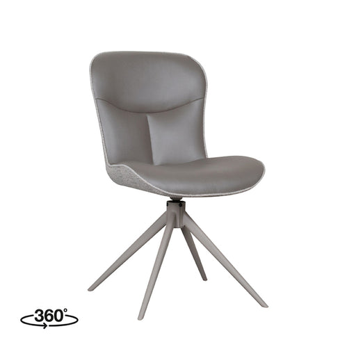 Eetkamerstoel Thorben - Forest - Microvezel - Taupe Metalen Frame-Eetkamerstoelen-LABEL51