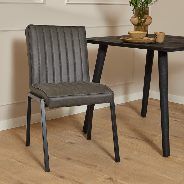 Eetkamerstoel Tivoli | Bull Antraciet-Eetkamerstoelen-Starfurn