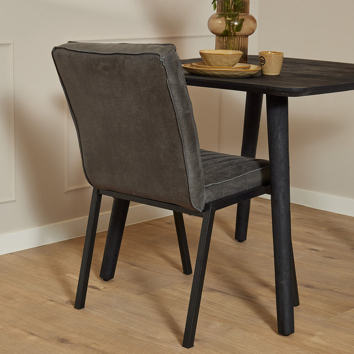 Eetkamerstoel Tivoli | Bull Antraciet-Eetkamerstoelen-Starfurn