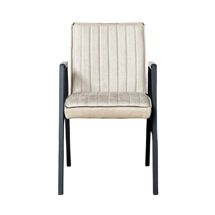 Eetkamerstoel Tivoli Bull - Beige - Met armleuning-Eetkamerstoelen-Starfurn