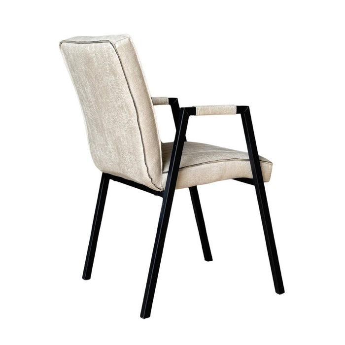 Eetkamerstoel Tivoli Bull - Beige - Met armleuning-Eetkamerstoelen-Starfurn