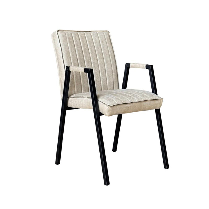 Eetkamerstoel Tivoli Bull - Beige - Met armleuning-Eetkamerstoelen-Starfurn