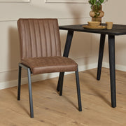 Eetkamerstoel Tivoli Bull Bruin 52x56x88 cm-Eetkamerstoelen-Starfurn