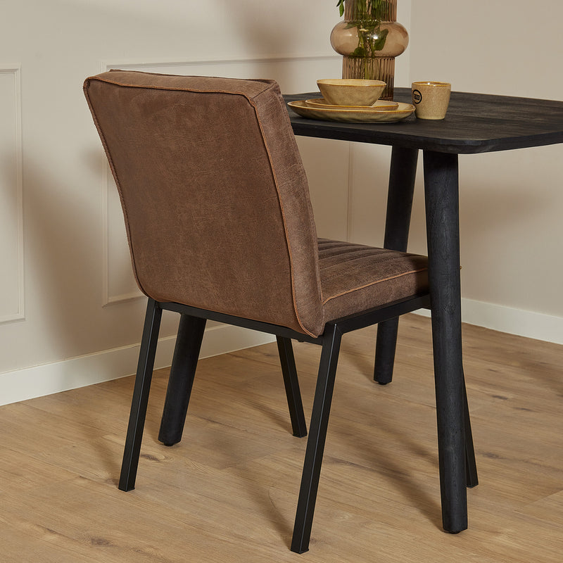 Eetkamerstoel Tivoli Bull Bruin 52x56x88 cm-Eetkamerstoelen-Starfurn