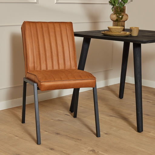 Eetkamerstoel Tivoli Bull Cognac 52x56x88 cm-Eetkamerstoelen-Starfurn