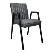 Eetkamerstoel Tivoli met armleuning Bull Antraciet 52x56x88 cm-Eetkamerstoelen-Starfurn